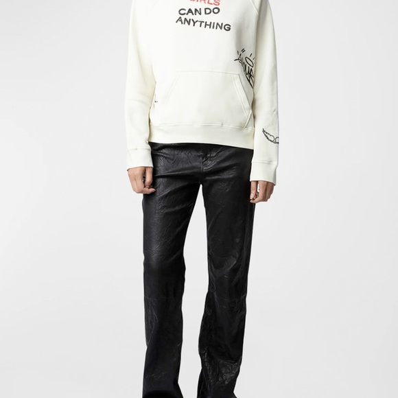 Zadig & Voltaire Georgy Manifesto Hoodie Sz M - Picture 6 of 9